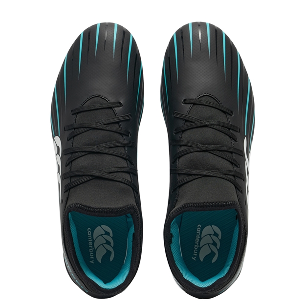 Canterbury Adults Speed Falcon 2.0 Team Firm Ground Rugby Boots Jet Black - Pair Top View