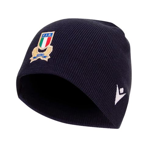 Italy Beanie Hat 25/26 Navy - Front