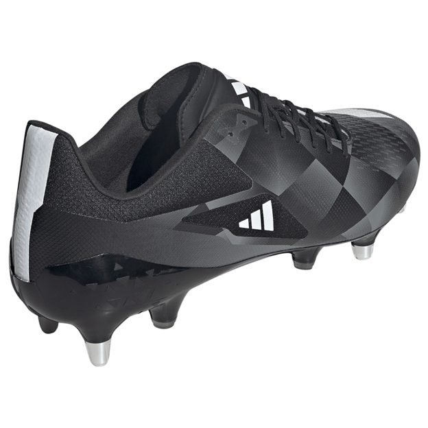 adidas Adults Adizero RS15 Pro Soft Ground Rugby Boots Black - Back