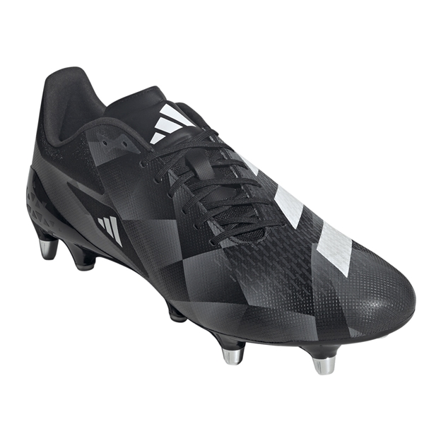 adidas Adults Adizero RS15 Pro Soft Ground Rugby Boots Black - Front