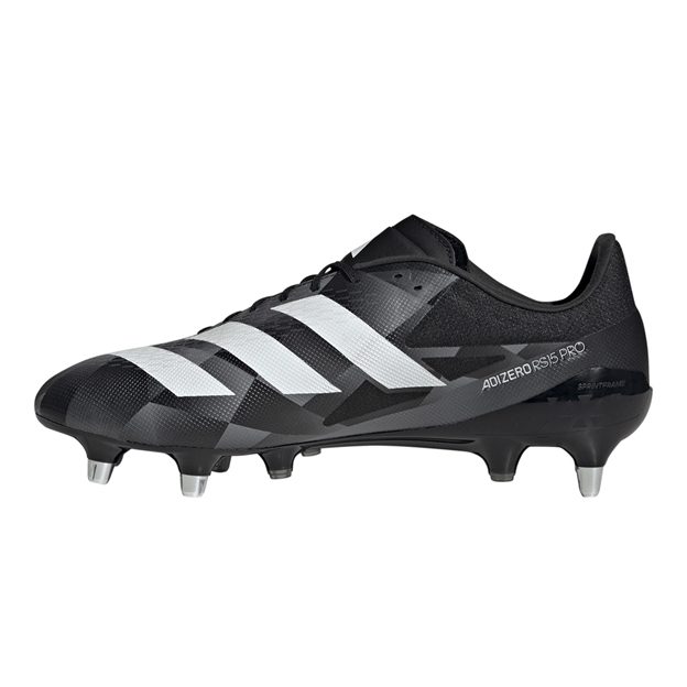 adidas Adults Adizero RS15 Pro Soft Ground Rugby Boots Black - Instep