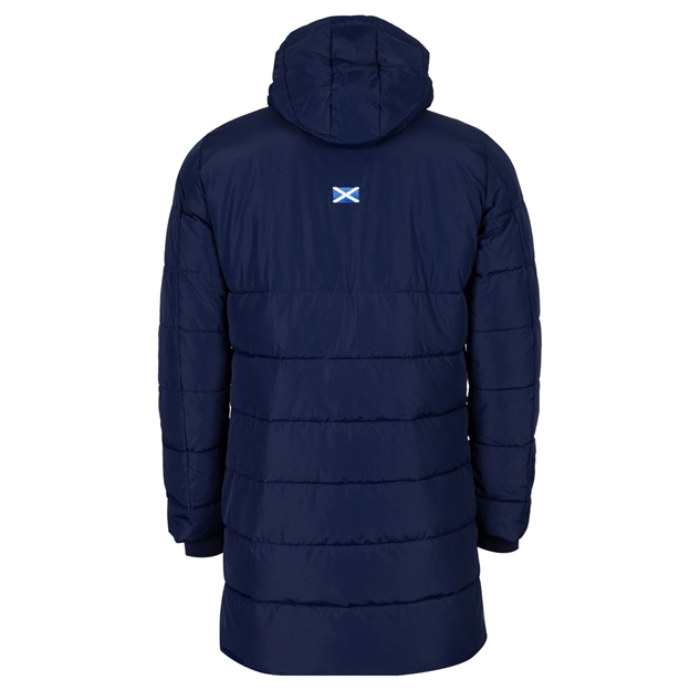 Scotland Mens Long Bench Padded Jacket 26/27 - Back View