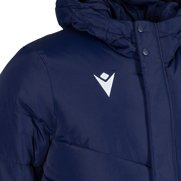 Scotland Mens Long Bench Padded Jacket 26/27 - Macron Logo Close-up