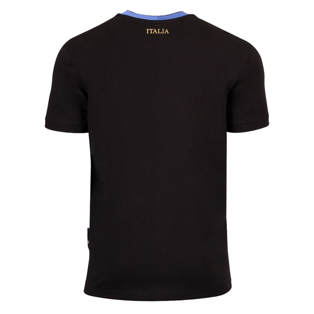 Italy Mens Supporters T-Shirt 25/26 Black - Back