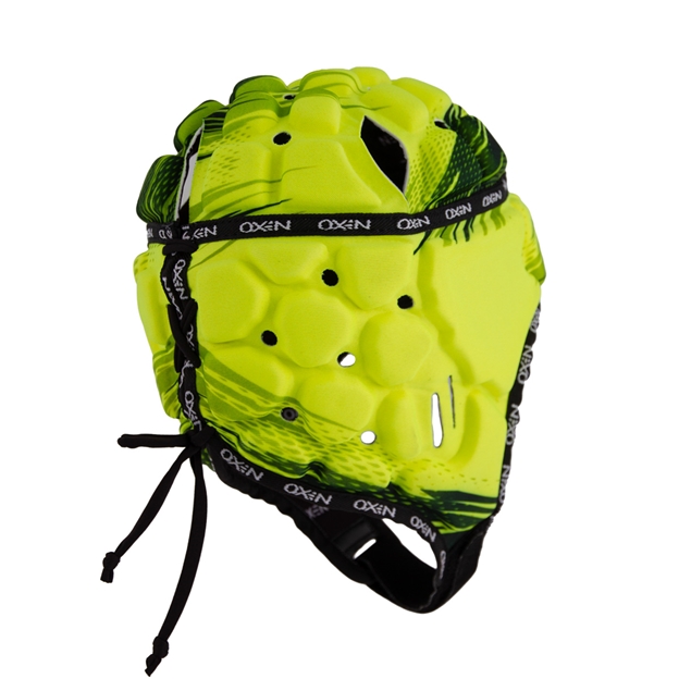 Oxen Kids DNA Headguard Yellow Flare - Back View