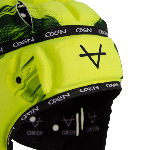 Oxen Kids DNA Headguard Yellow Flare - Padding Close-up