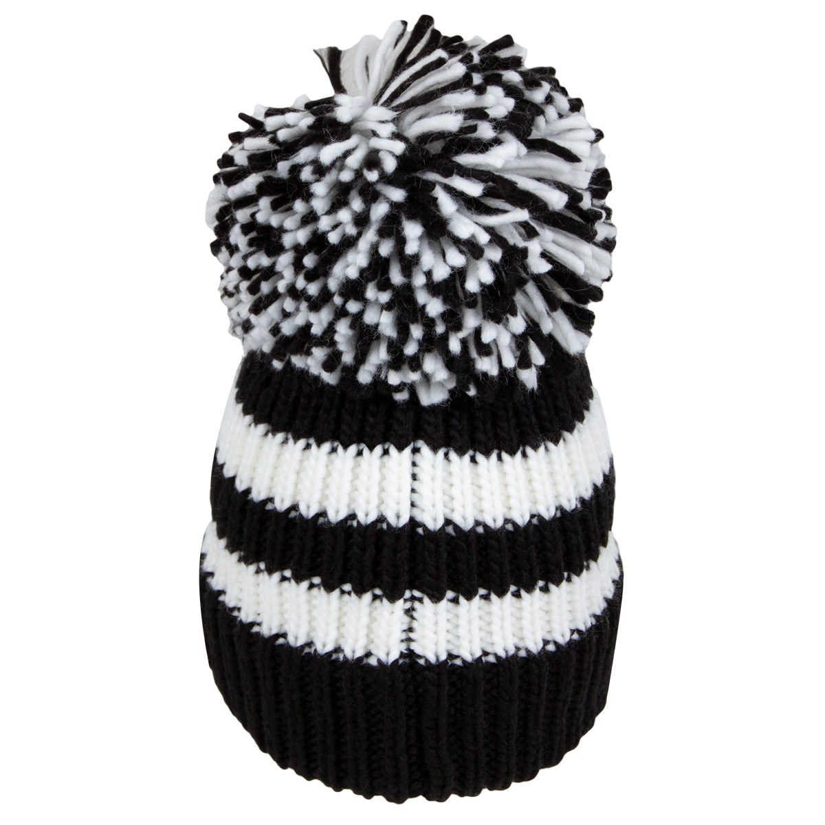 Big Bobble Beanie Hat-Black & White | Rugbystore