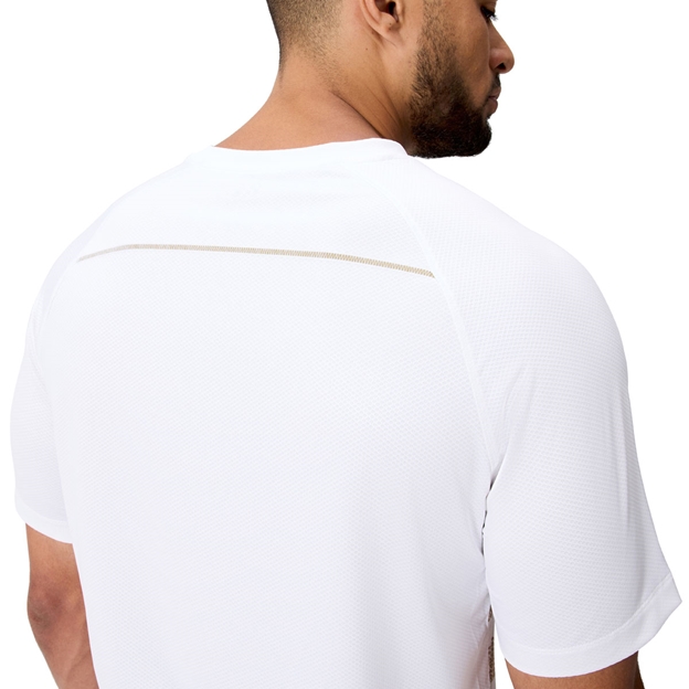 Canterbury Mens Tempo Training T-Shirt White - Model Close-up Back