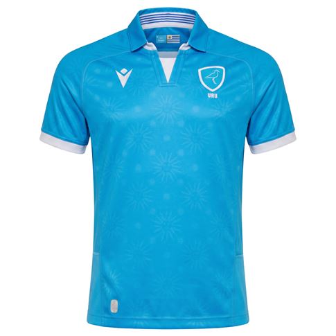Uruguay Mens Home Rugby Shirt 26/27 Sky Blue - Front View