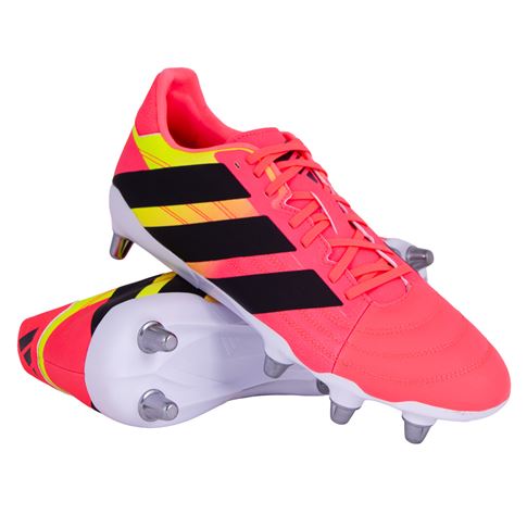 Adidas Adults Kakari Elite Soft Ground Rugby Boots Solar Turbo - Front View