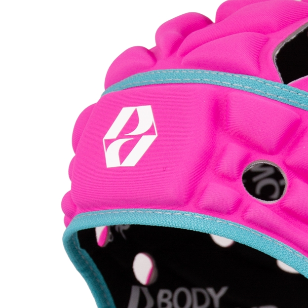 Body Armour Airflow Headgear Adults Fluoro Pink - Logo