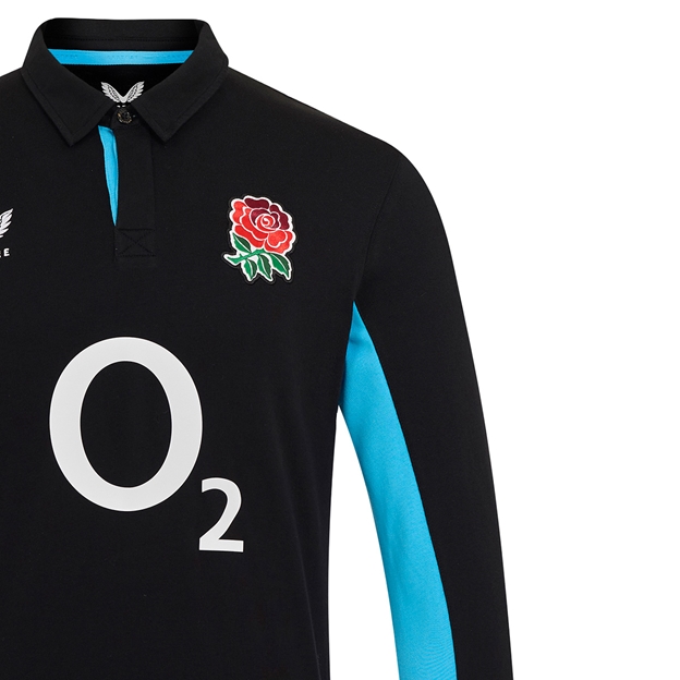 England Womens Away Classic Rugby Shirt 25/26 - Long Sleeve Black