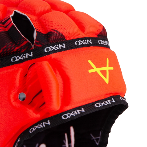 Oxen Adults DNA Headguard Orange Blaze - Padding Close-up