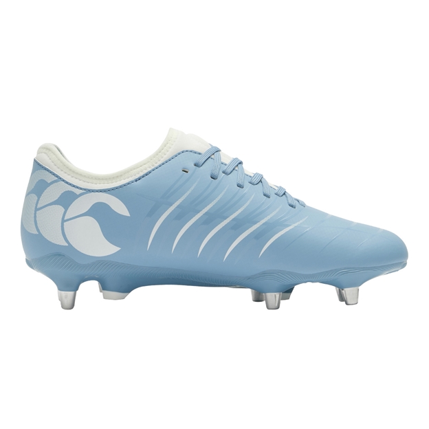 Canterbury Adults Phoenix 2.0 Team Soft Ground Rugby Boots Mountain Spring Grey - Instep View