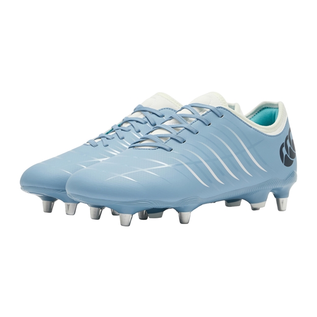 Canterbury Adults Phoenix 2.0 Team Soft Ground Rugby Boots Mountain Spring Grey - Pair Side View