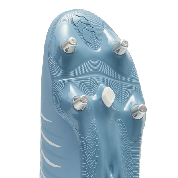 Canterbury Adults Phoenix 2.0 Team Soft Ground Rugby Boots Mountain Spring Grey - Forefoot Close-up