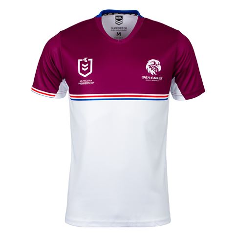 Manly Sea Eagles Adults Supporters Shirt 2026 Maroon - Front View