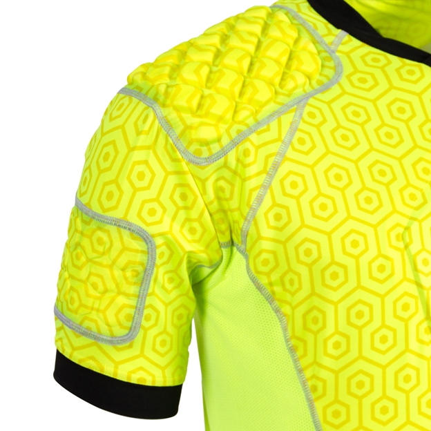 Rhino Adults Pro Protection Top Yellow - Shoulder Padding Close-up