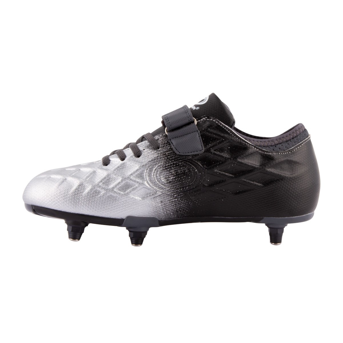 Optimum Kids Ignisio Velcro SG Rugby boots Black and Silver - Outstep