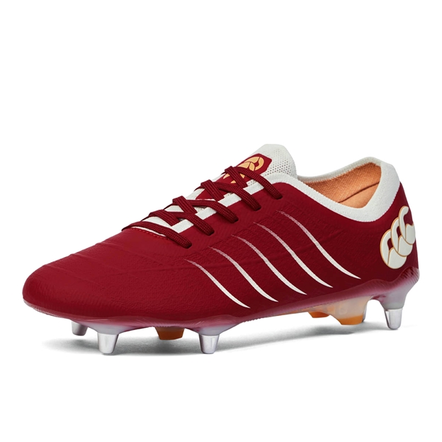 Canterbury Adults Phoenix 2.0 Elite SG Rugby Boots Red - Front