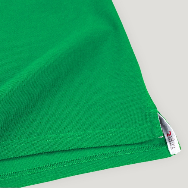 Rugby 1823 Adults Polo Shirt Emerald Green - Hem Close-up