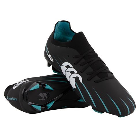 Canterbury Adults Speed Falcon 2.0 Pro Firm Ground Rugby Boots Jet Black - Front View