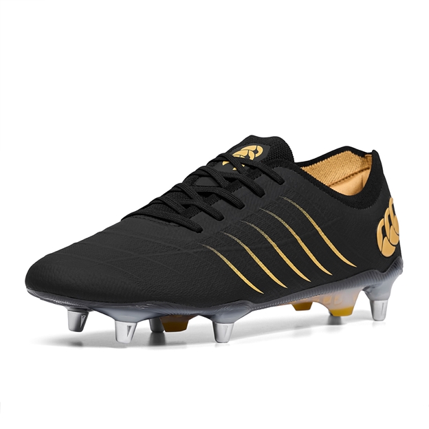 Canterbury Adults Phoenix 2.0 Elite Soft Ground Rugby Boots Black - Front