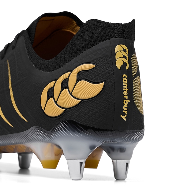 Canterbury Adults Phoenix 2.0 Elite Soft Ground Rugby Boots Black - Heel