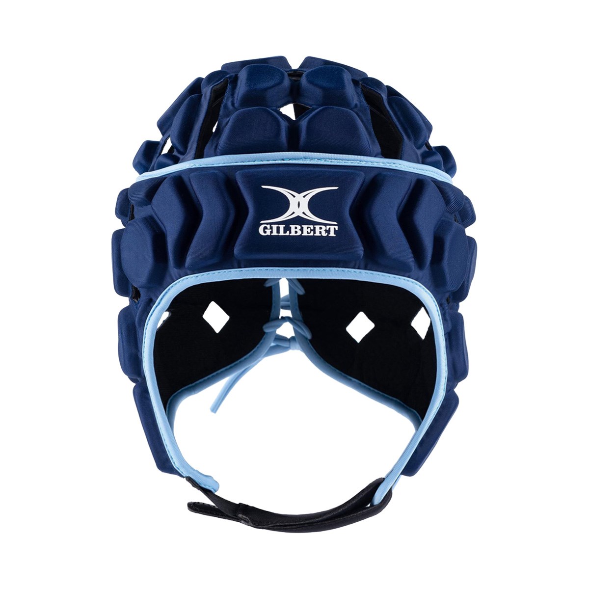 Gilbert Octane Headguard Navy/Sky - Front View