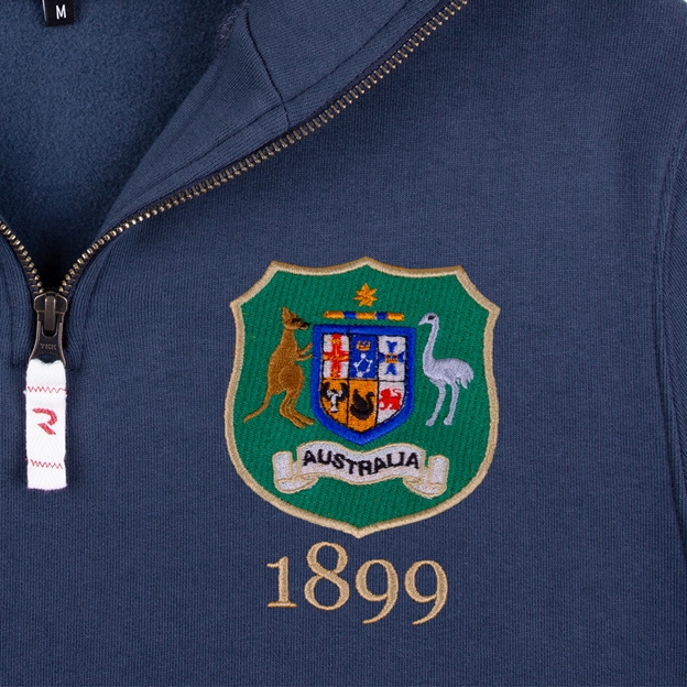 Australia 1899 Quarter Zip Sweatshirt - Petrol Blue