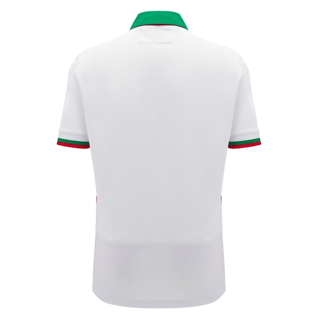Wales Mens Away Cotton Rugby Shirt - Short Sleeve 24/25 - Back