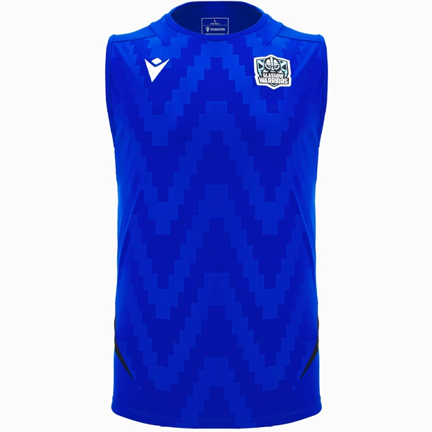 Glasgow Warriors Mens Training T-Shirt 25/26 - Electric Blue/Black - Front