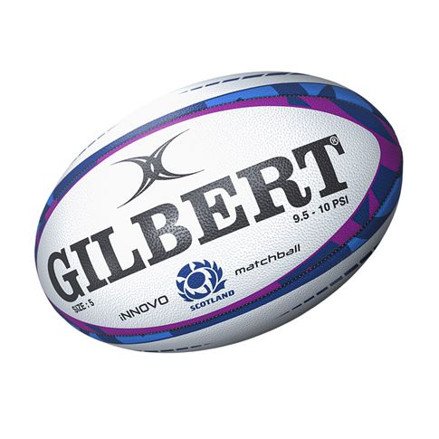 Gilbert Scotland Innovo Match Rugby Ball - Front View