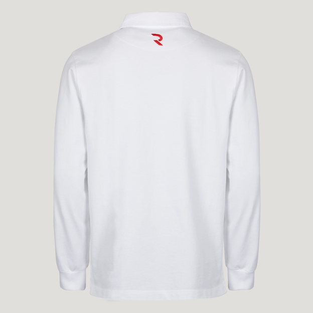 England 1871 Adults Heritage Cotton Rugby Shirt White - Back View