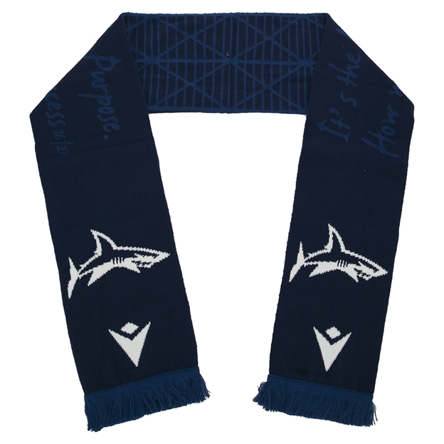 Sale Sharks Adults Scarf 26/27 Navy - Front View
