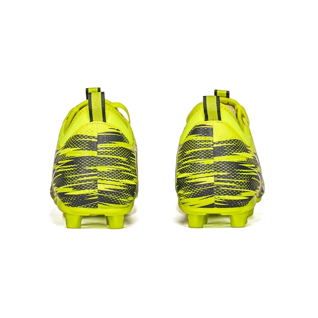 Oxen Youths Meta X All Ground Rugby Boots Yellow Flare - Heel View