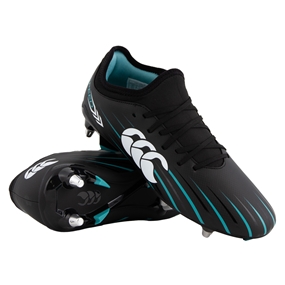 Canterbury Adults Speed Falcon 2.0 Team Soft Ground Rugby Boots Jet Black - Front View