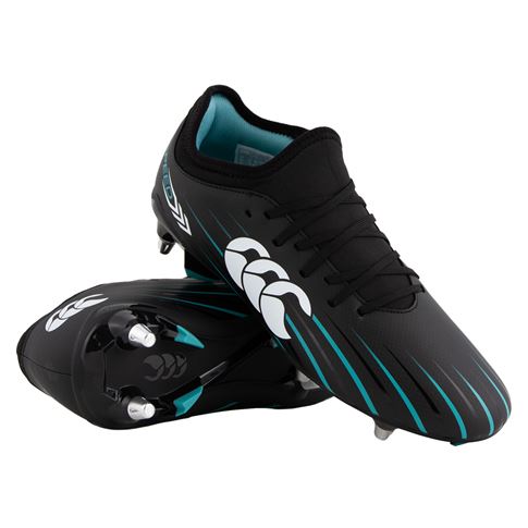 Canterbury Adults Speed Falcon 2.0 Team Soft Ground Rugby Boots Jet Black - Front View