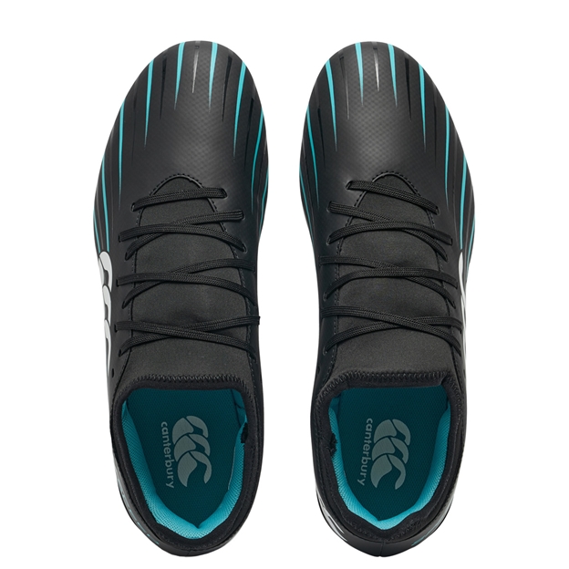 Canterbury Adults Speed Falcon 2.0 Team Soft Ground Rugby Boots Jet Black - Pair Top View