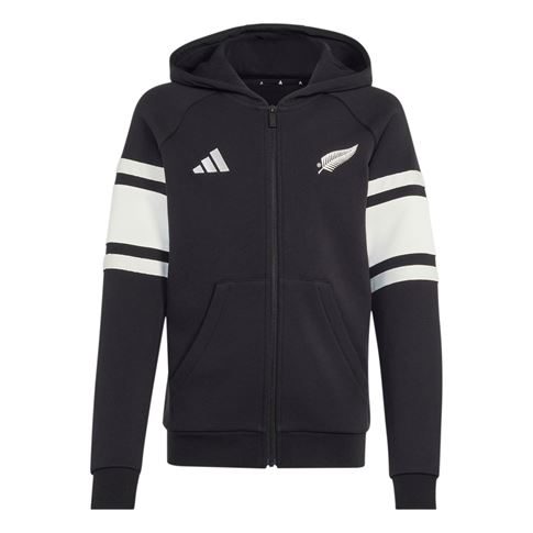 All Blacks Kids Leisurewear Full Zip Hoodie 26/27 All Black - Front View