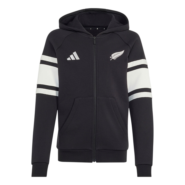 All Blacks Kids Leisurewear Full Zip Hoodie 26/27 All Black - Front View