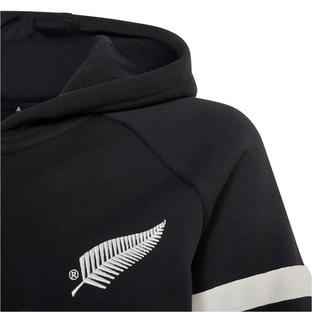 All Blacks Kids Leisurewear Full Zip Hoodie 26/27 All Black - Fern Close-up
