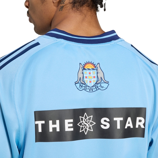 New South Wales Mens Home Jersey 25/26 Light Blue - Model Close-up Back