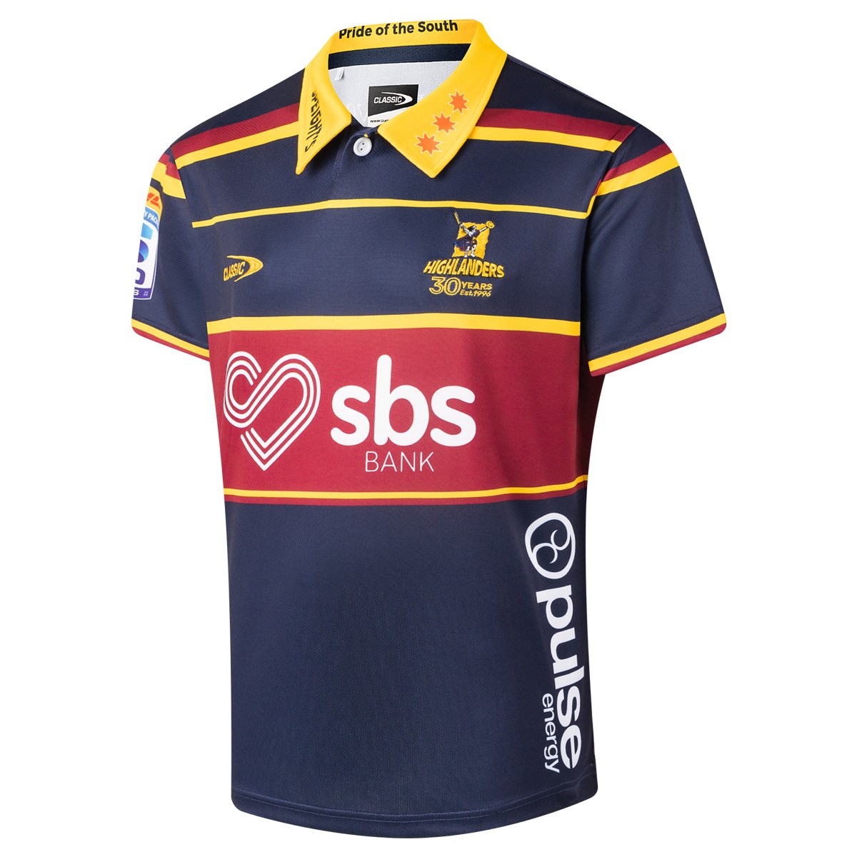 Highlanders Mens Home Rugby Shirt 2026 Navy - Front View