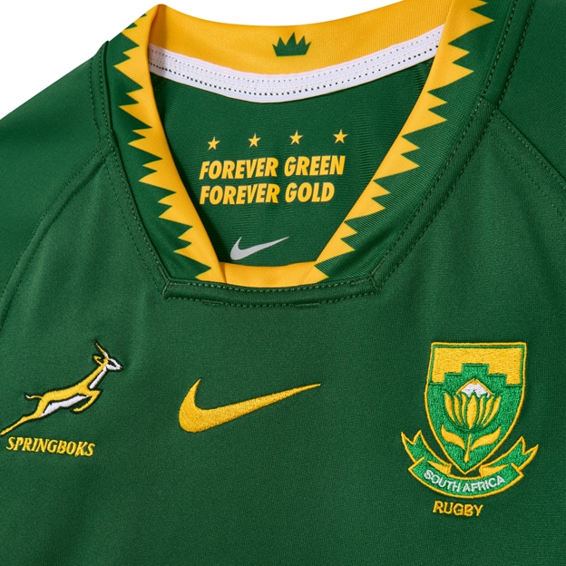 South Africa Springboks Youth Home Stadium Rugby Shirt 25/26 - Green