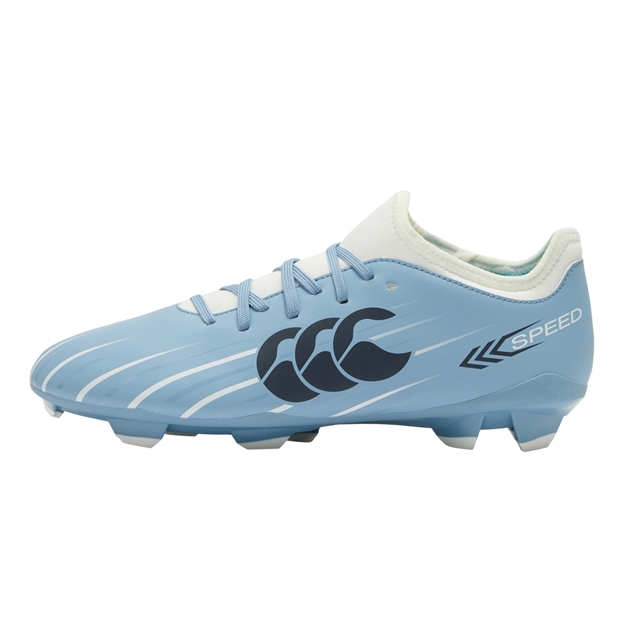 Canterbury Adults Speed Falcon 2.0 Team Firm Ground Rugby Boots Mountain Spring Grey - Outstep View