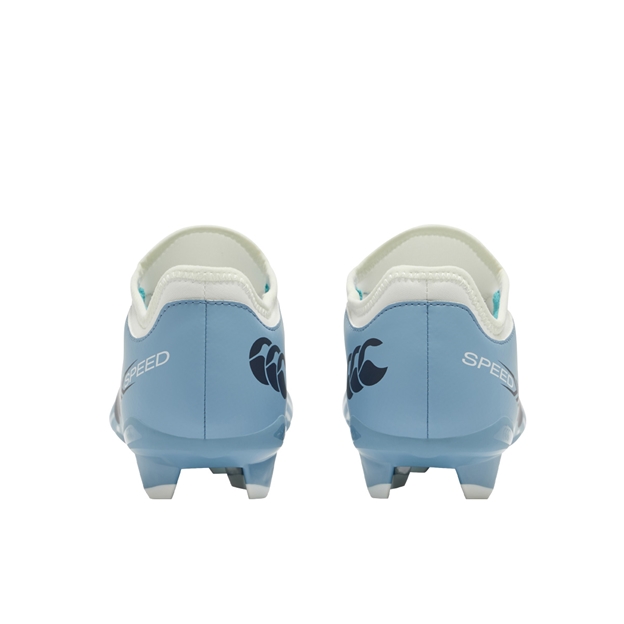 Canterbury Adults Speed Falcon 2.0 Team Firm Ground Rugby Boots Mountain Spring Grey - Back View