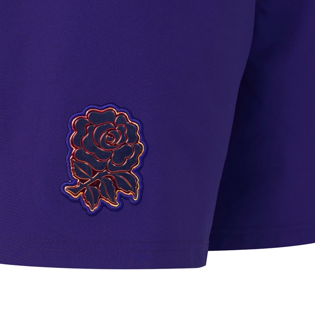 England Mens Away Rugby Shorts 26/27 Rhodonite - RFU Rose Close-up
