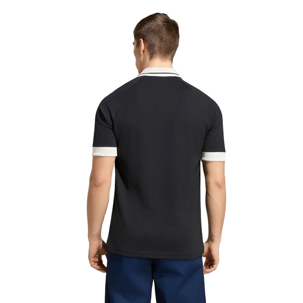 All Blacks Mens Leisurewear Polo 26/27 All Black - Model Back View