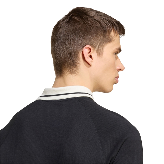 All Blacks Mens Leisurewear Polo 26/27 All Black - Collar Close-up